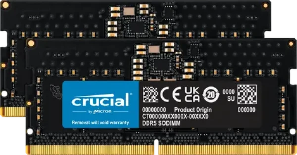 CRUCIAL 16GB (2x8GB) 4800MHz/DDR5/SO-DIMM/CL40/1.1V (CT2K8G48C40S5)
