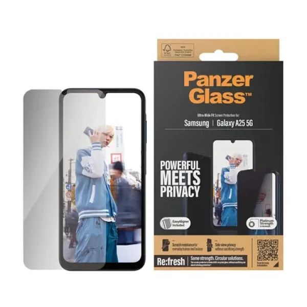 PanzerGlass Privacy Samsung Galaxy A25 5G s inštalačným rámčekom (P7335)