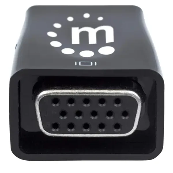 Manhattan mikrokonvertor HDMI - VGA s USB napájaním čierna / Redukcia / Full HD 1920×1080 / audio 3,5mm (151542)