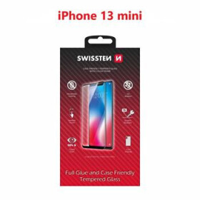 SWISSTEN FULL GLUE COLOR FRAME CASE FRIENDLY sklo pre Apple iPhone 13 mini čierna (54501801)