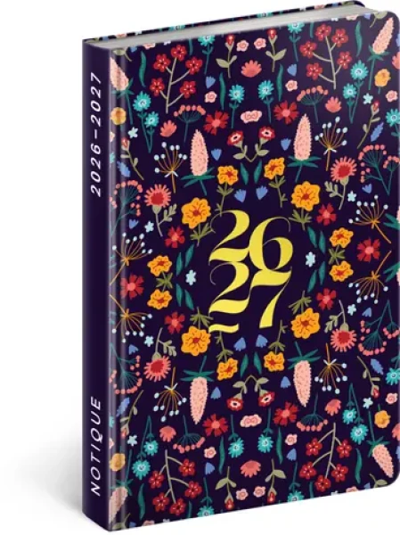 NOTIQUE 18-mesačný diár Petito - Flóra 2026/2027, 11 x 16 cm (PGD-37214-V)