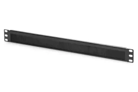 Digitus 19" panel pre správu káblov čierny / Rack príslušenstvo / 1U / otvorený kefový design (DN-97661)