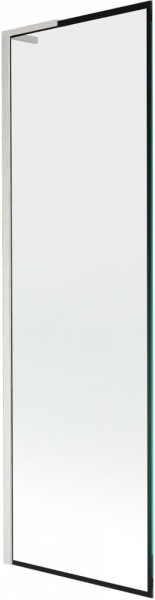 MEXEN/S - Next L vaňová zástena FIX 60 x 150, čierna vzor, nikel kartáčovaná 895-060-000-03-70-97