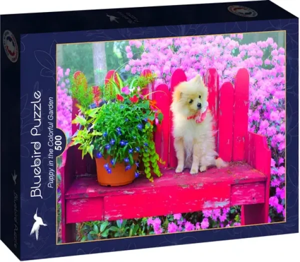 BlueBird Puzzle Šteňa vo farebnej záhrade