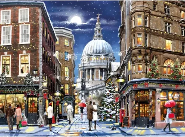 GIBSONS Puzzle Katedrála svätého Pavla na Vianoce