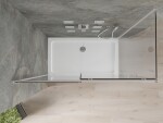MEXEN/S - Omega sprchovací kút posuvný 140x70, sklo transparent, chróm + vanička 825-140-070-01-00-4010