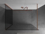 MEXEN/S - Kioto Sprchová zástena WALK-IN 100 x 85, transparent, meď kartáčovaná 800-100-212-65-00-085