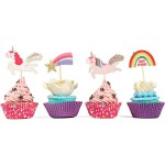 Muffinové košíčky a zápichy Unicorn 24ks zápichov 24 košíčkov - Cakesicq - Cakesicq