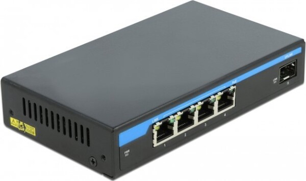 Delock DeLOCK Giga Ethernet Switch 4P PoE + 1SFP - 87765