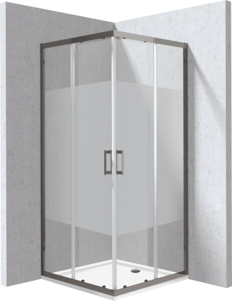 DEANTE - Funkia Evo štvorcový kút s vaničkou, 90x90 cm – vzor pruh KYCPDE99P