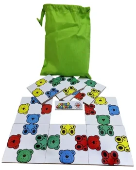 Just Jigsaws 782 Farební medvedíci - drevená logická hra 9 dielov/od 3 rokov