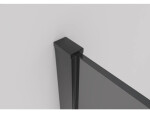 CERANO - Sprchová zástena Walk-in Onyx Round Ľ/P - 8 mm - okrúhla vzpera - čierna matná, grafitové sklo - 80x200 CER-426406