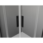 MEXEN/S - Exo štvorcový posuvný sprchovací kút 100 x 100, transparent, čierna 8111-100-100-70-00