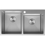 MEXEN - Xorin oceľový drez 2-bowl 780 x 450 mm, nerez H 6441782000-01HC