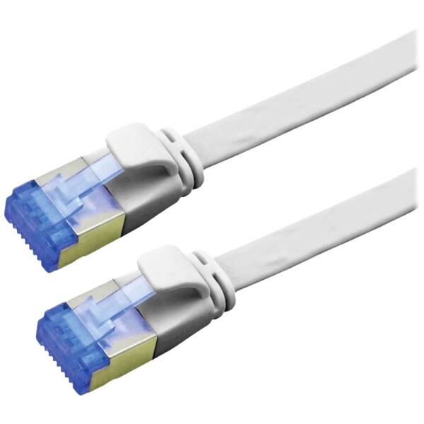 Value 21.99.2115 RJ45 sieťové káble, prepojovacie káble CAT 6A F/UTP 5.00 m sivá tienený, plochý, pozlátené kontakty 1 ks; 21.99.2115