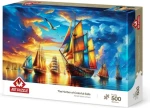 ART PUZZLE 40504 Puzzle Prístav farebných plachetníc