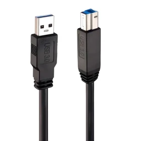 Lindy USB 3.2 Gen 1 Active Cable čierna / Kábel USB / USB-A - USB-B / 10 m / 5 Gbit/s (43098)