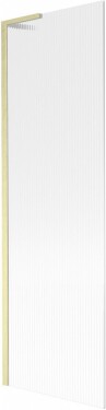 MEXEN/S - Next L vaňová zástena FIX 60 x 150, prúžky, zlatá kartáčovaná 895-060-000-03-09-55