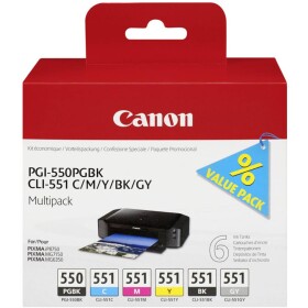 Canon Tonere PGI-550/CLI-551 / 6496B005 (cyan, magenta, yellow, black, gray)