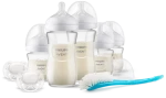 Philips AVENT Natural Response SCD879/11 priehľadná / Dojčenská štartovacia sada / fľaštičky, cumlíky, kefa