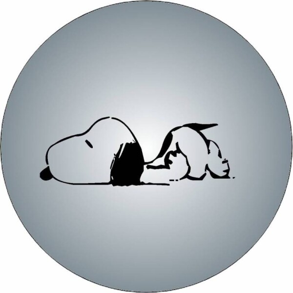Jedlý papier, ležiaci Snoopy, čiernobiela ilustrácia, 19,5 cm - Pictu Hap