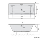 POLYSAN - KVADRA obdĺžniková vaňa 180x80x47cm, biela 17611