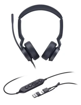 Yealink UH44 Dual (MS Teams) / Stereo náhlavná súprava / mikrofón / USB-C USB-A (UH44 DUAL TEAMS USB-C/A)