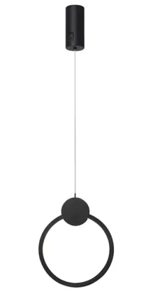 Immax NEO LITE OVALE SMART čierna / Závesné svietidlo / 26 cm / 18 W / TUYA / Wi-Fi (07233L)