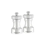 ColeMason Hoxton strieborná / Sada mlynčekov na soľ a korenie / nerez / nastaviteľné mletie / 10,4 cm (H233116)