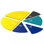 Learning Resources Learning Resources Farebné kruhy s uhlami (set 6 ks)