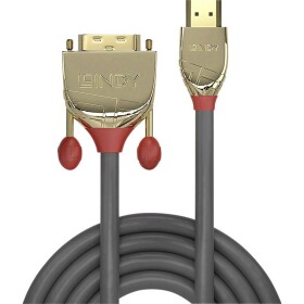 LINDY HDMI / DVI káblový adaptér Zástrčka HDMI-A, DVI-D 18 + 1 pól Zástrčka 10.00 m sivá 36198 HDMI kábel; 36198