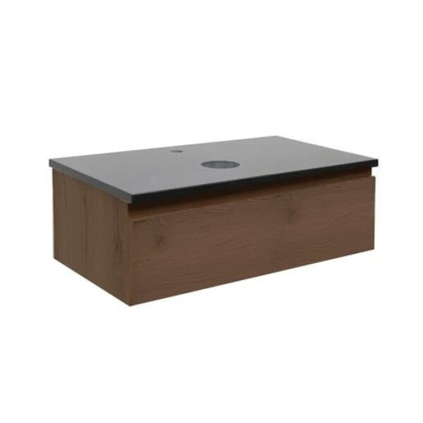 Kúpeľňová skrinka s technickým kameňom SAT B-Way 59x30x45 cm orech mat BWAY60NUTTK BWAY60NUTTK