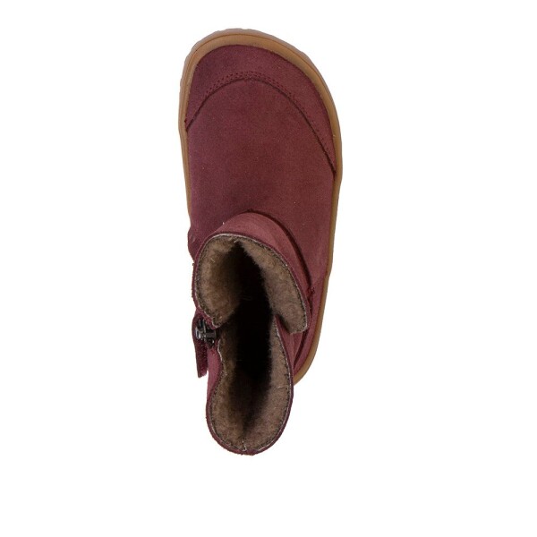 Dievčenské zimné barefoot topánky TEX SUEDE Bordeaux G3160250-1 - 33
