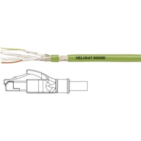 HELU 806623 RJ45 sieťové káble, prepojovacie káble CAT 6A S/FTP 10.00 m zelená krytie PUR, tienenie pletivom, fóliové tienenie, flexibilný vnútorný vodič 1 ks; 806623