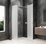 POLYSAN - GLOBE CHROME štvrťkruhová sprchová zástena 1000x900, matné sklo, pravé GB2190MRC