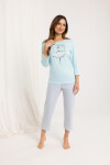 DÁMSKE PYŽAMO 716 J/25 tyrkysová M