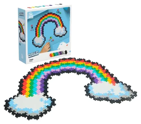 PLUS- PLUS Stavebnica Skladaj podľa čísel Dúha