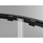 MEXEN/S - Exo štvrťkruhový asymetrický posuvný sprchovací kút 100 x 80, transparent, čierna 8132-100-080-70-00