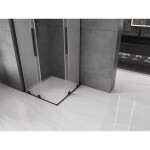 MEXEN/S - Velar L Duo sprchovací kút, posuvné dvere 100 x 100, dekor, čierna 871-100-100-02-33-70