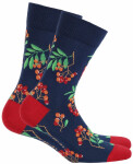 Vzorované pánske ponožky PERFECT MAN-CASUAL BLACK G95 39-41