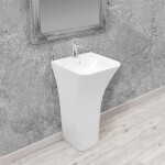 REA - Voľne stojace umývadlo Ada Slim 45,5x44,5 biela REA-U9902