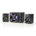 Nedis Herné reproduktory 2.1 / Reproduktory / 33 W / USB napájanie / 3,5 mm jack / LED (GSPR31021BK)