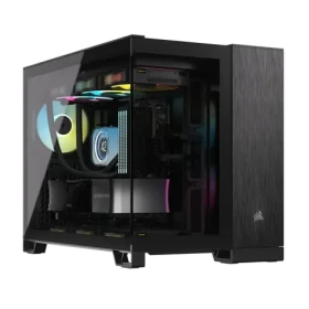 Corsair 2500X Aluminium čierna / mATX / 2x USB-C 3.2 / 1x USB-A 3.2 / bez zdroja / priehľadná bočnica (CC-9011287-WW)