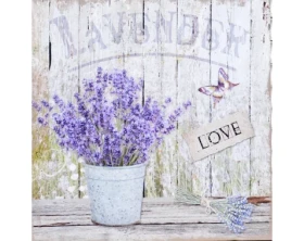 Obraz na plátne Levanduľa zátišie Love, 40x40 cm%