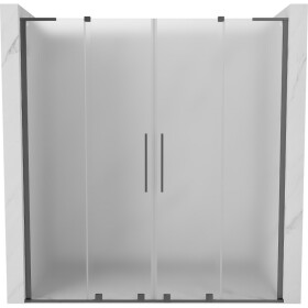 MEXEN/S - Velar L Duo posuvné sprchové dvere 180, dekor, grafit metal 871-180-003-32-95