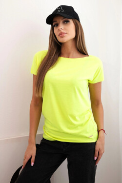 Dámska bavlnená blúzka s krátkym rukávom Neon Yellow UNI