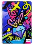 Mitama Fantasy Colours music sticker / Špirálový zošit / A4+ / štvorčekový 5 mm / 60 listov (62621-90081)
