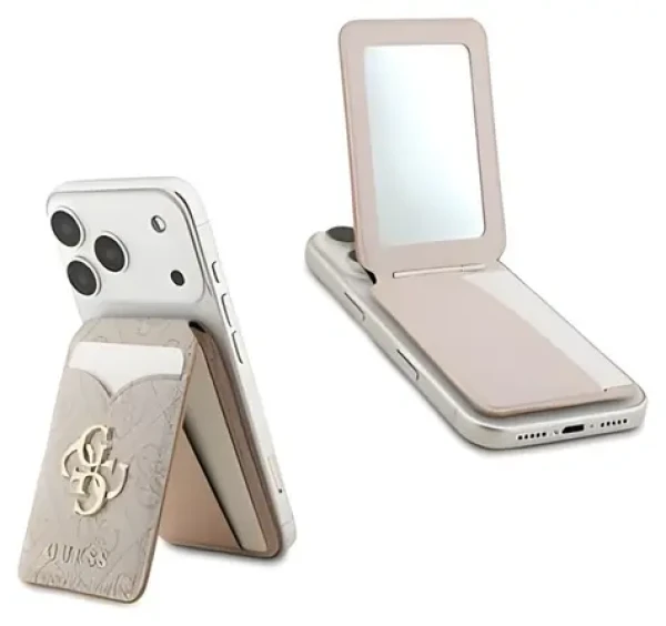Guess PU 4G Mirror MagSafe Peňaženka so stojanom Pink / Peňaženka / MagSafe / Zrkadlo (57983129042)