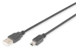 Digitus USB 2.0 / Kábel / USB A - mini USB B 5pin / prepojovací (AK-300108-018-S)