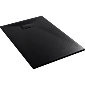 CERANO - Sprchová vanička obdélníková Gusto - SMC/minerální kompozit - strukturovaná černá matná - 150x70x3 CER-414617